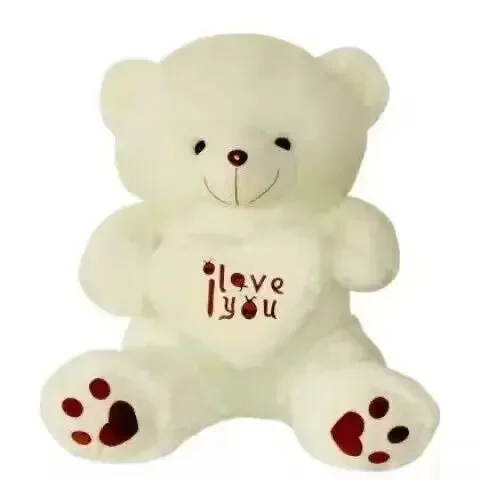 Neues 50cm kawaii Bären kissen Ich liebe dich für Liebhaber weicher Plüsch gelb weiß Teddy Kissen Mädchen Frauen Geburtstag Valentinstag Geschenk