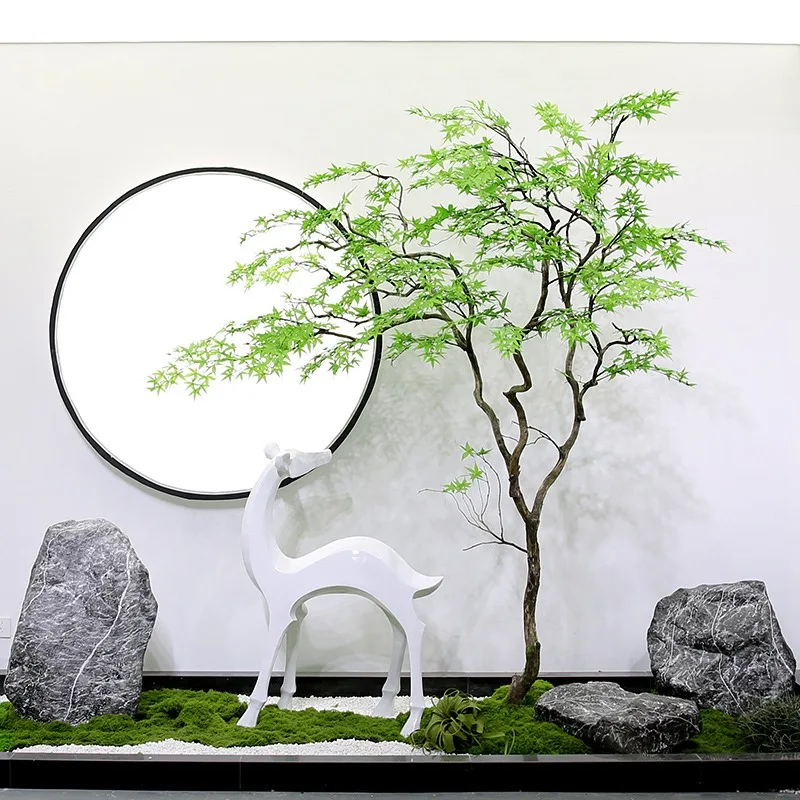 

Искусственное дерево для ландшафтного дизайна JC: имитация зеленого клена, мягкий декор, простое оформление для интерьера, имитация ландшафта, искусственное дерево.