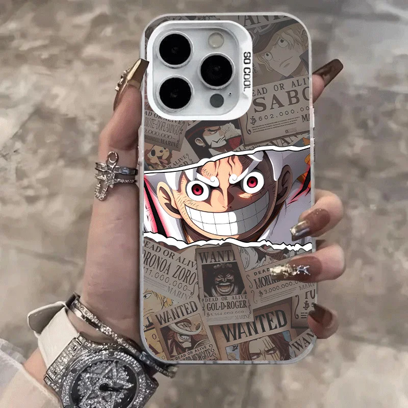 

Anime 3D One Piece torn edge Luffy Phone Case for iPhone 11 12 13 14 15 16 17 Pro Max Plus Cartoon One Piece shockproof Cover﻿