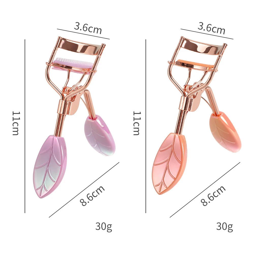 Modelador de cílios de aço inoxidável com almofada de silicone macio portátil folhas lidar com clipe de cílios postiços dourados ferramentas de maquiagem fixa