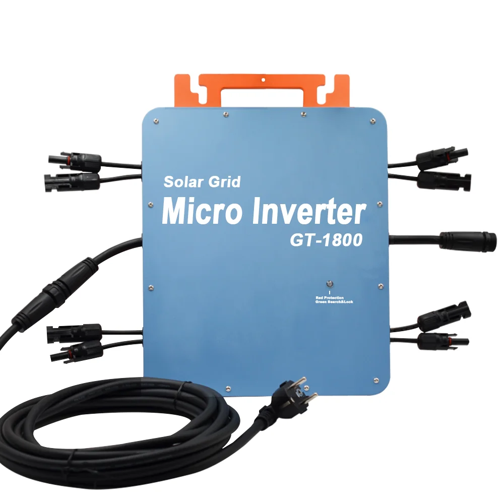 MPPT inverter gelombang sinus murni, DC18-60V AC 120V/230V tahan air IP65