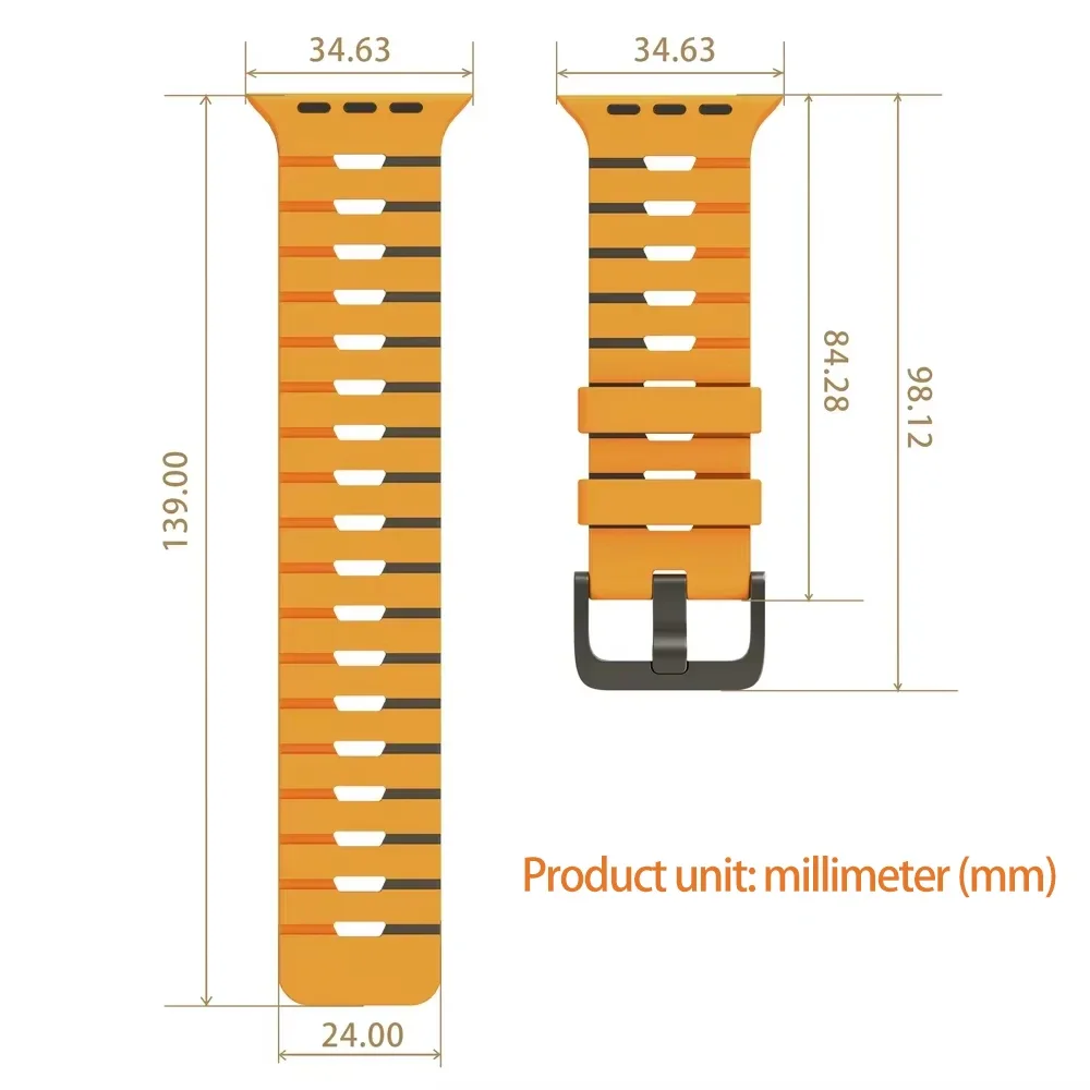 Silikon-Sportarmband für Apple Watch Band 49mm 46mm 45mm 44mm 42mm Correa Armband iWatch Series 11 10 9 8 7 6 5 SE3 Ultra 3 2 – Detail 9