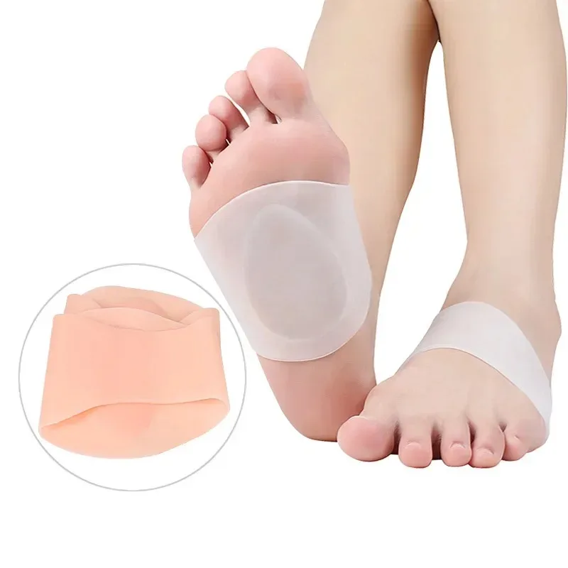 

1 pair of silicone arch insoles for men and women orthopedic flat foot support insoles plantar fasciitis socks foot care insoles