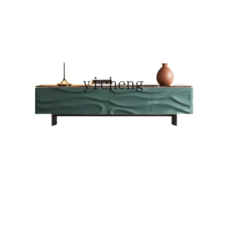 

High-end Marble TV Cabinet Coffee Table Household Modern Simple Small Apartment Floor Cabinet
