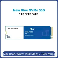 2025 New Blue SN570 NVMe 2 to 1 to 4 to SSD PCIe3.0*4 M.2 2280 Internal SSD Drive for Laptops Disco Hard Drive
