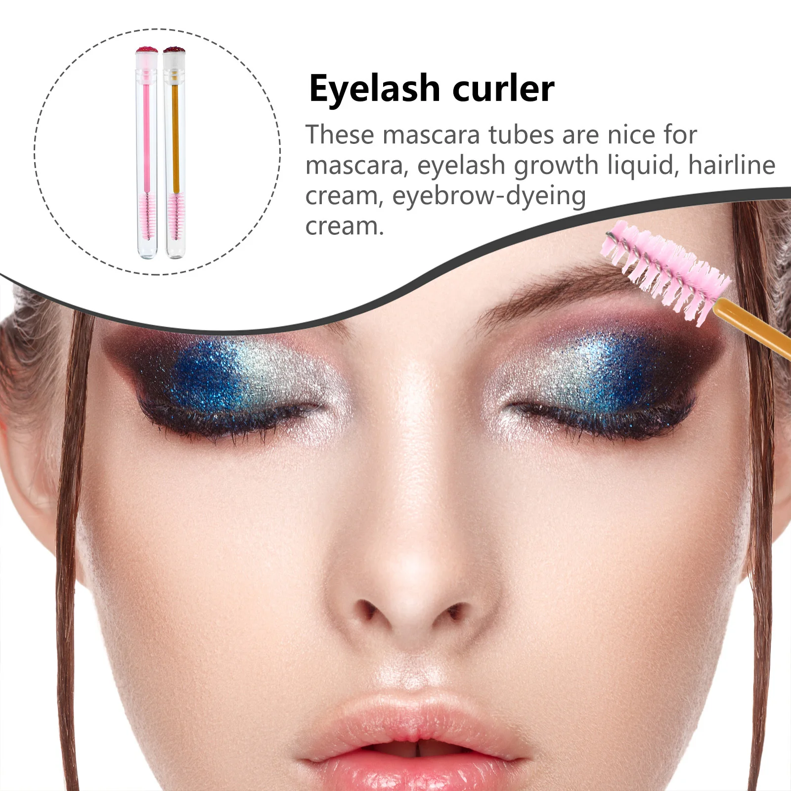 หลอดแปรงปัดขนตา 10 ชิ้น น้ำหนักเบา พกพาสะดวก สำหรับใส่มาสคาร่า ใช้สำหรับเดินทาง แต่งหน้า น้ำยาเร่งการเจริญเติบโตของขนตา ครีมทาคิ้ว