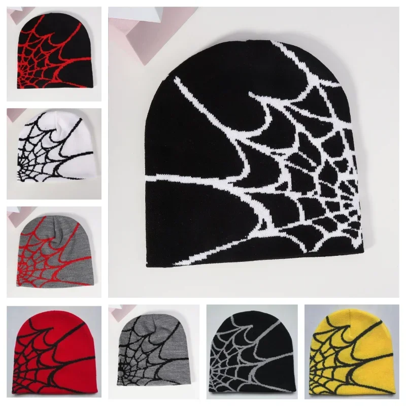 Kids Hats Spider Web Knitted Hat Men Warm Hat Cold Hat Winter Caps for Girl Children Hats for Boy Gorros Para Bebé Кепка Niños