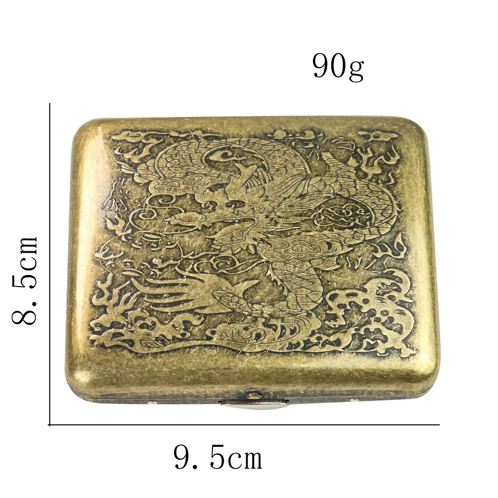 Copper Dragon 20 Cigarette Case Smoking Accessories Clamshell Gift Box Compression Dust Moisture Proof Tobacco Tray Gift for Men