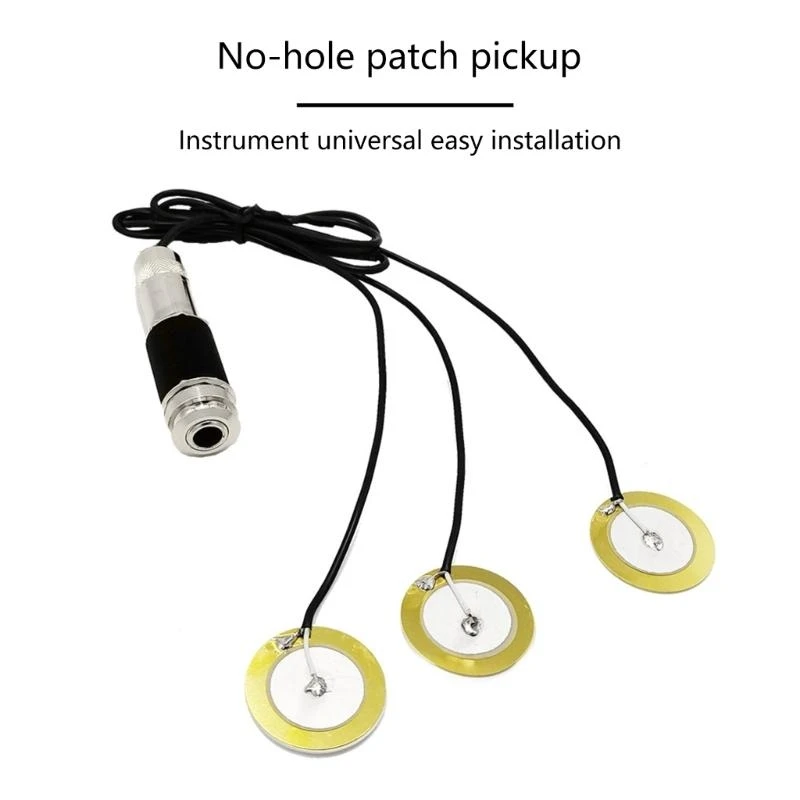 Artillux Acoustic Guitar Passive Pickup with 3 Transducers 6.35mm Jack  Stable Contact Microphone For Guitar Mandolin Ukulele