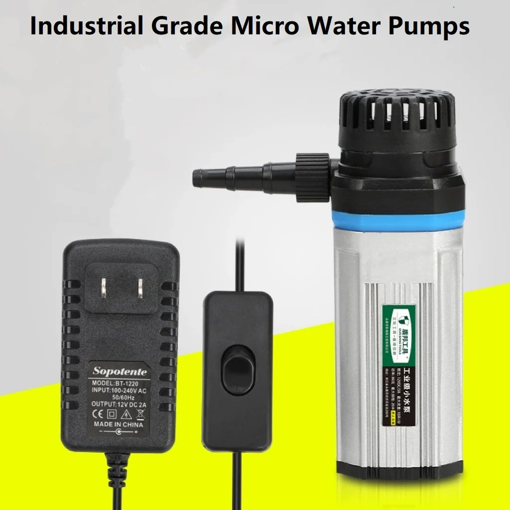 Mini Submersible Pump 12V High Pressure Water Pump Lift 10M/15M/20M Water Pumping Station Micro Submersible Motor