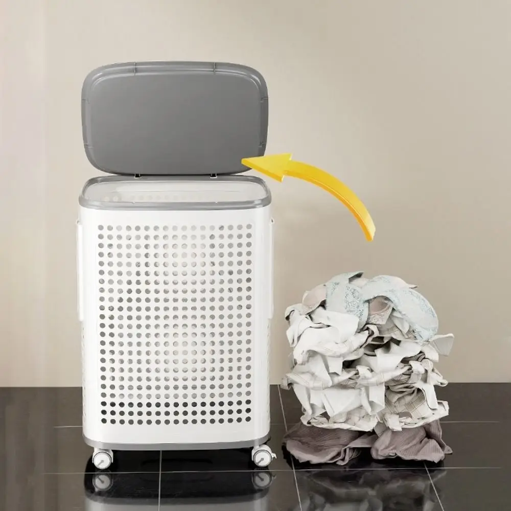 large-capacity-folding-dirty-clothes-basket-dust-proof-detachable-rolling-laundry-basket-with-mute-wheels-plastic