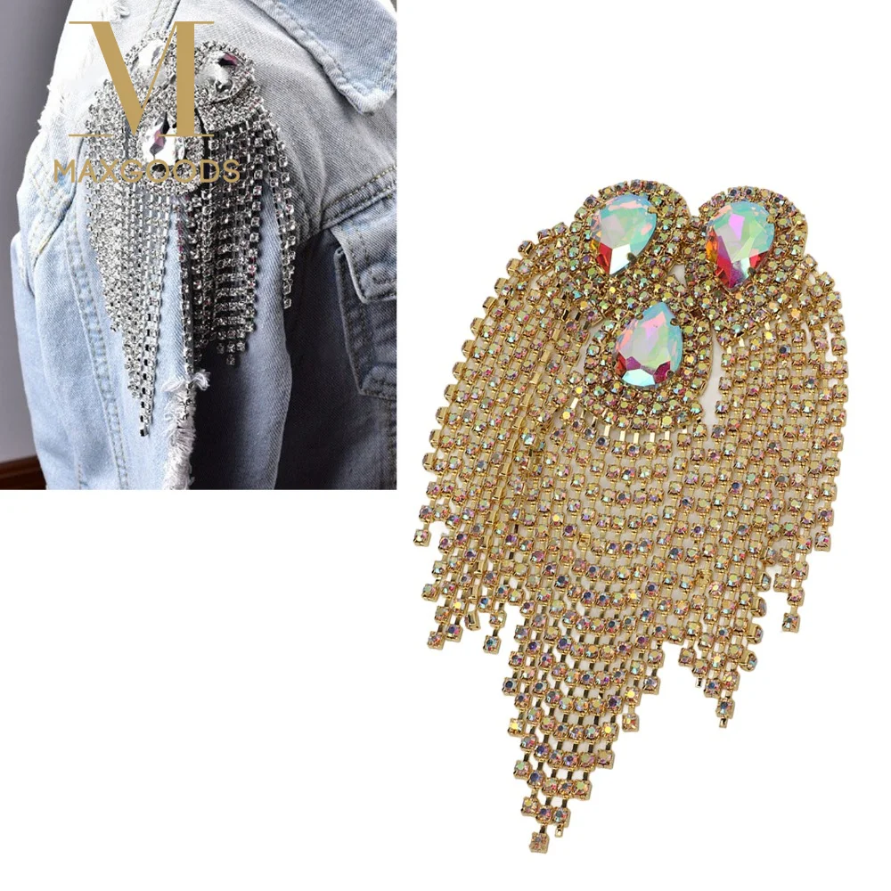 1-peca-de-epaulette-decorativa-com-franjas-e-borlas-de-strass-design-em-gota-de-Agua-com-strass-de-cristal-de-vidro