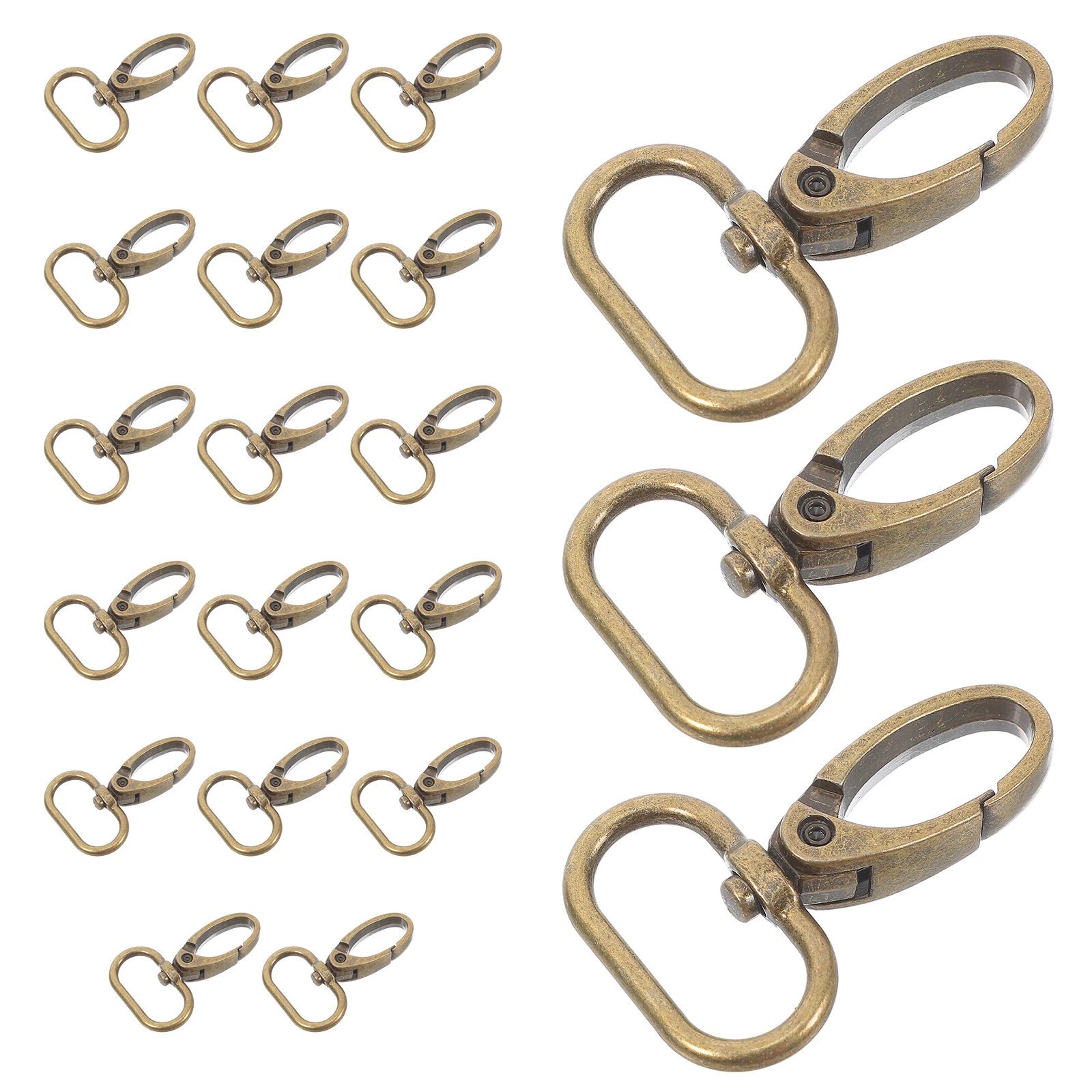 

20pcs Zinc Alloy Keychains Bronze Color 49x25mm Swivel Snap Hooks for DIY Crafts Decorations Lobster Clasps High Quality