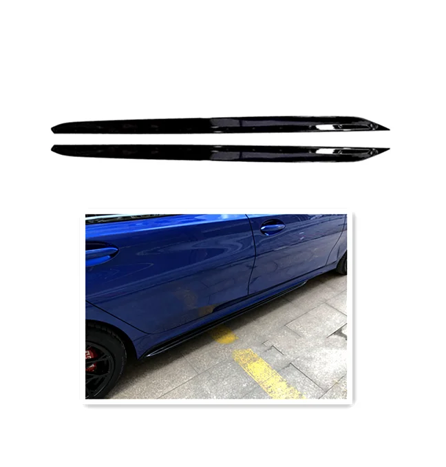 Automotive Parts Gloss Black Side Skirts For BMW G20 3 Series Upgrade MP Side Skirts 2019-2021