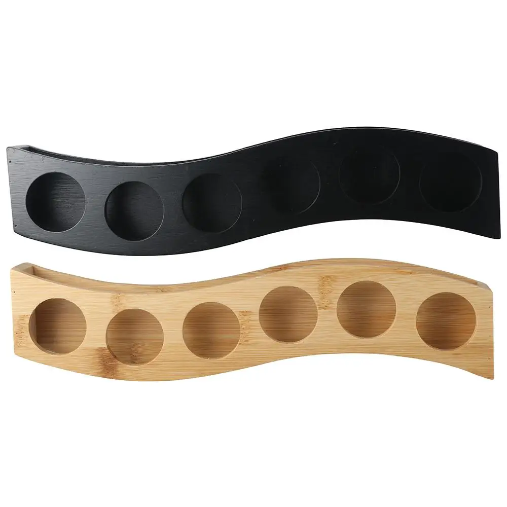 

Practical Bamboo Shot Glass Holder with 6 Slots Multipurpose Shot Glass Display Easy to Use Shot Glass Tray Wine Glasses