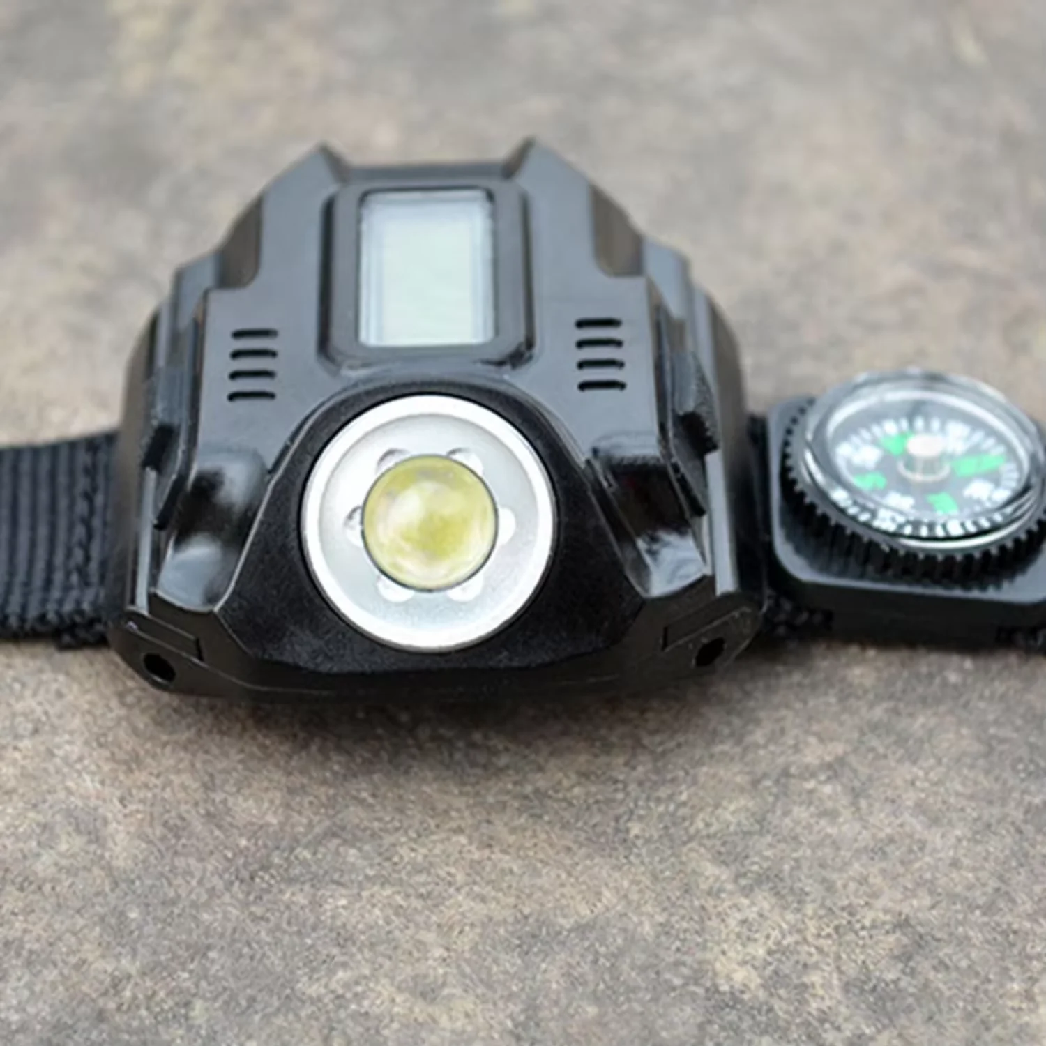 Wrist Light XPE  Wrist Watch Flashlight  with Metal Buckle USB Rechargeable Camping Hiking Waterproof Lamp