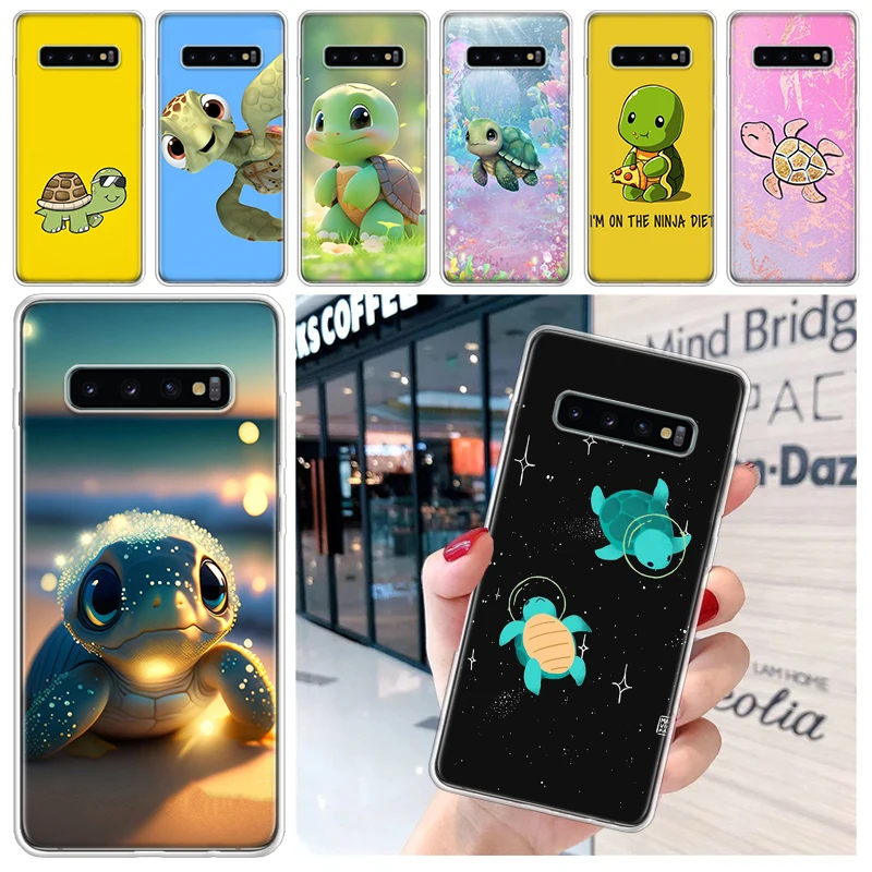 Cartoon Sea Turtle Tortoise Soft Phone Case for Samsung Galaxy S24 S23 S22 S21 Ultra S20 FE S10 Plus S9 + Print Fundas Cover Cap