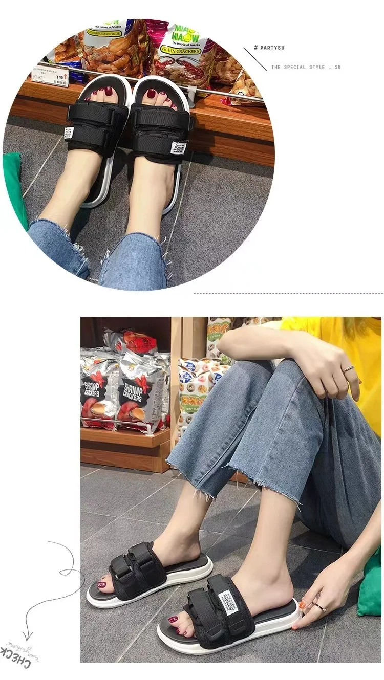 Sommer Outdoor Männer Hausschuhe Mode Haken & Schleife Leinwand Casual Paar Schuhe Slip-on Strand Hausschuhe Sandalen Frauen Schuhe flip-Flops – Detail 9