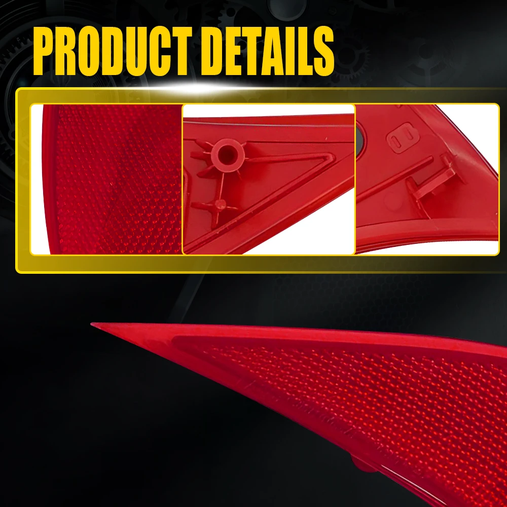 2PCS For 2014-2020 Lexus S250 S350 S300 Left Right Rear Bumper Reflector Light Stop Lamp Driver Passenger Side Red Case No Bulbs