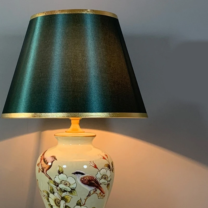 Wall Light Cover Table Light Shade Elegant Cloth Round Lampshades Home Office Decorative Lighting Cover Enduring M4YD