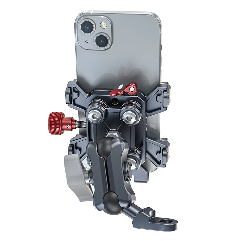 New Universal Motorcycle Phone Holder High-Quality Alloy Shock Absorption Motos Navigation Mount Motorcycle Accessories