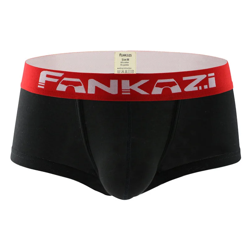 

Men's Bulge Boxy Underwear Cotton Low Waist Boxer Briefs Breathable U-Pouch Comfortable Sports Trunks Youth Fashion Daily Trunks