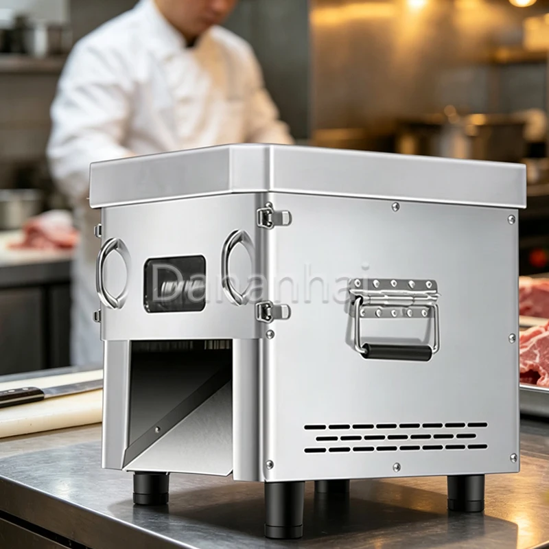 Stainless Steel Automatic Vegetable Slicer Commercial Kitchen Cutting Machine for Pork Fish Beef Lamb