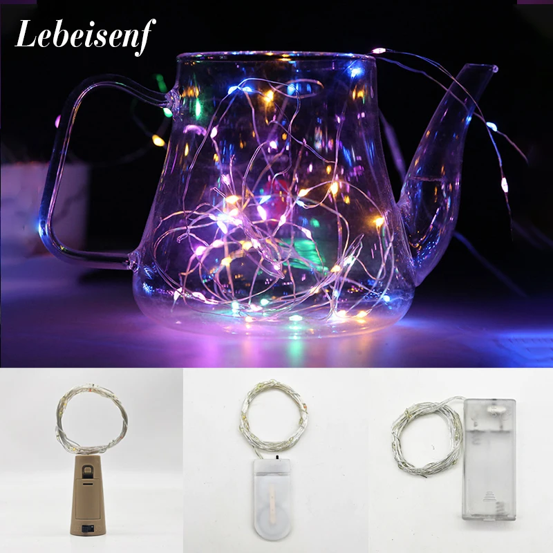 

2M 20LEDs LED Copper Wire String Lights Battery Powered for Wedding Christmas Garland Festival Party Home Decoration Lamp