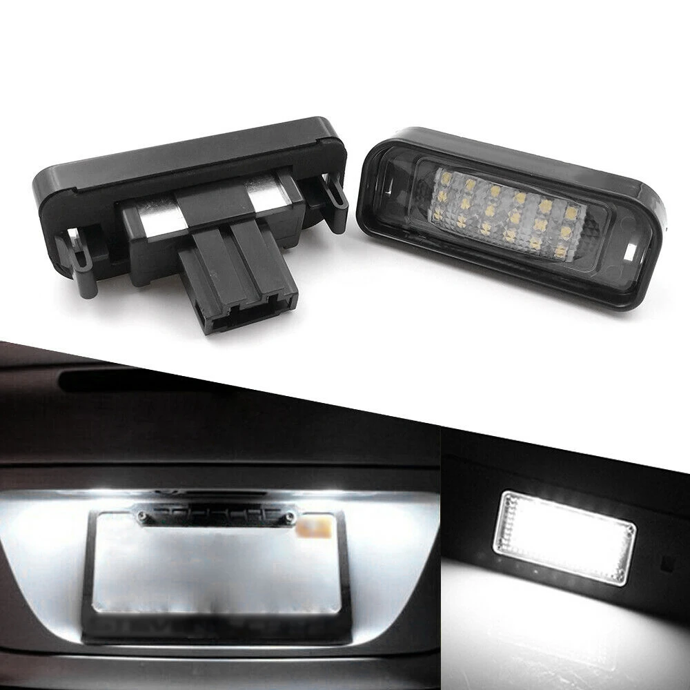 Branco LED Número License Plate Light, Lâmpada para Mercedes Benz W220 S Classe 1999-2005, 2pcs