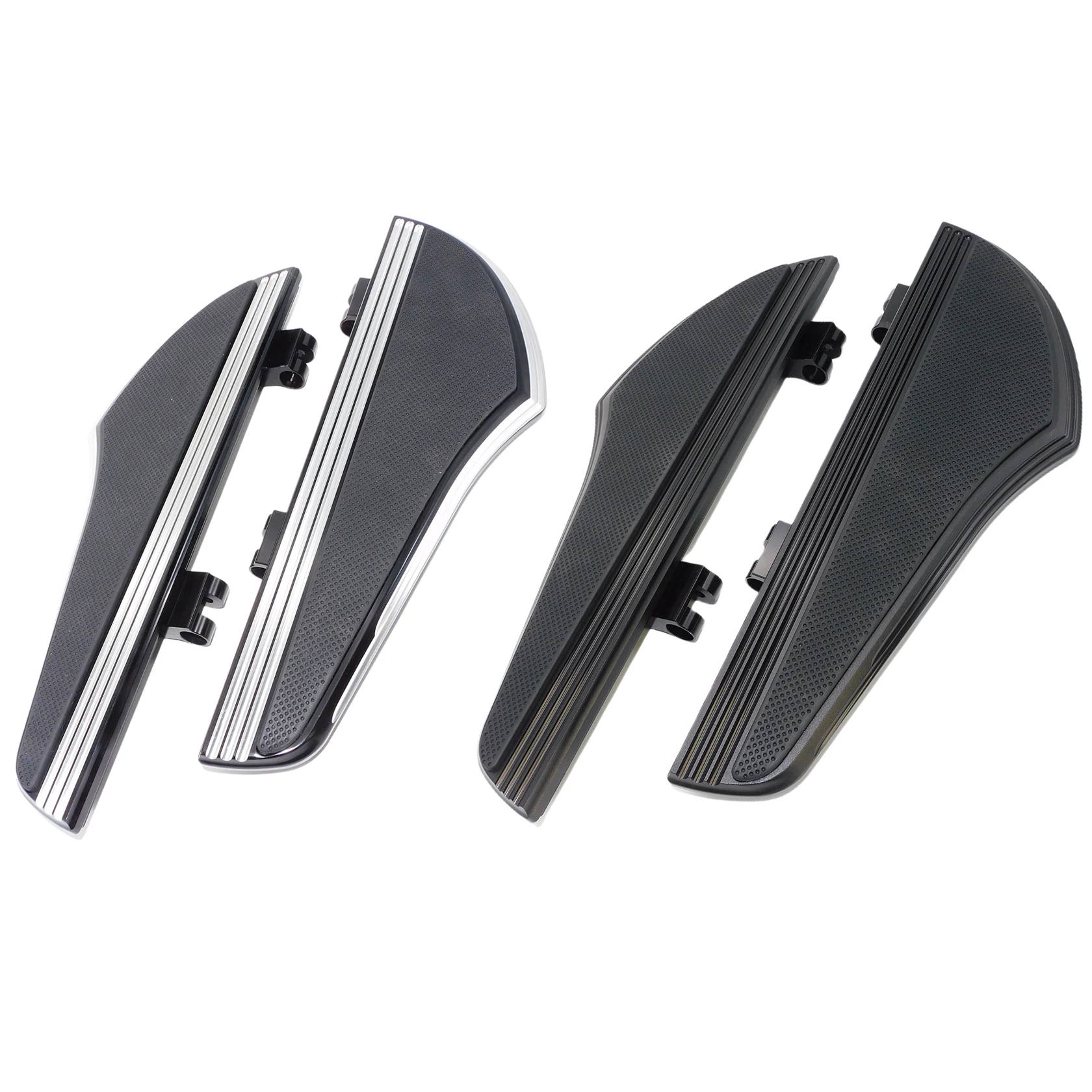 Motorcycle Driver Stretched Front Floorboards CNC Footrest Footpegs For Harley Touring Softail Street Electra Glide Road King FL