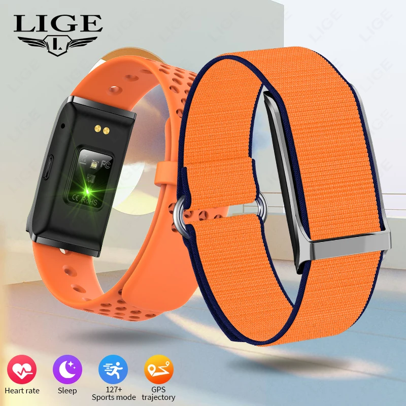 

LIGE No Screen Smart Watch Men's Sports Outdoors Fitness Heart Rate Monitor 1ATM Waterproof Smartwatch For Andrio IOS 2026 New
