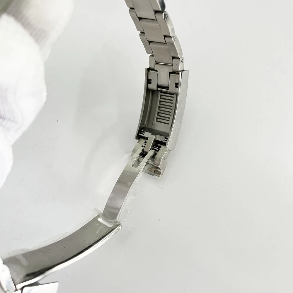 GMT brushed 40MM case strap Ceramic Black dial accessories NH34 Slip pull button sapphire Glass replacement parts image 5