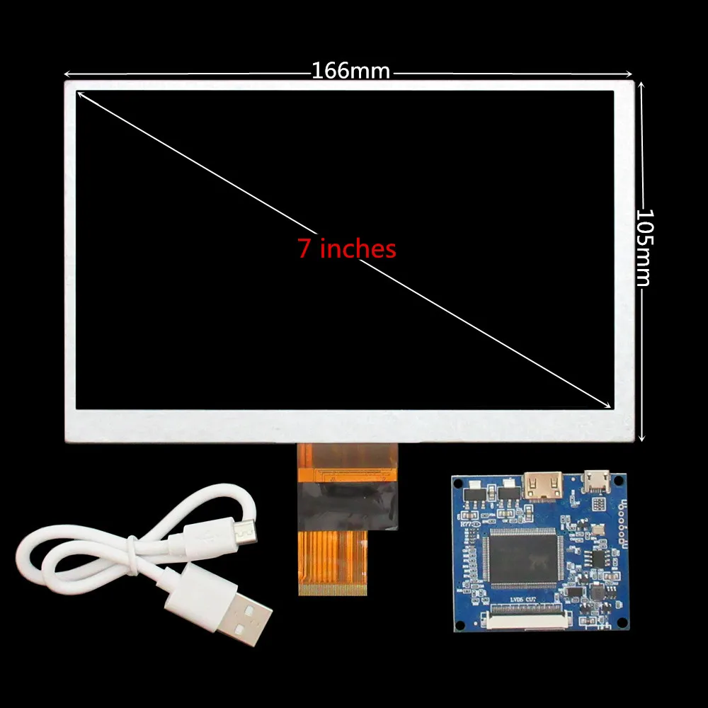 7 zoll EJ070NA-01J HJ070NA-13A LCD Display Bildschirm Fahrer Control Board Mini HDMI-Kompatibel Für Raspberry Pi Banana Pi PC monitor