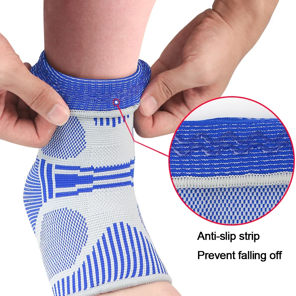 1Pcs Ankle Brace Infused Compression Sleeve Support for Plantar Fasciitis, Sprained Pain Relief, Achilles Tendon