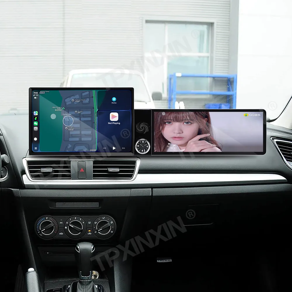 Different Type Dual Screen Car Radio For Mazda 3 2010-2014 Car Multimedia Video Player GPS Navigation Carplay Head Unit