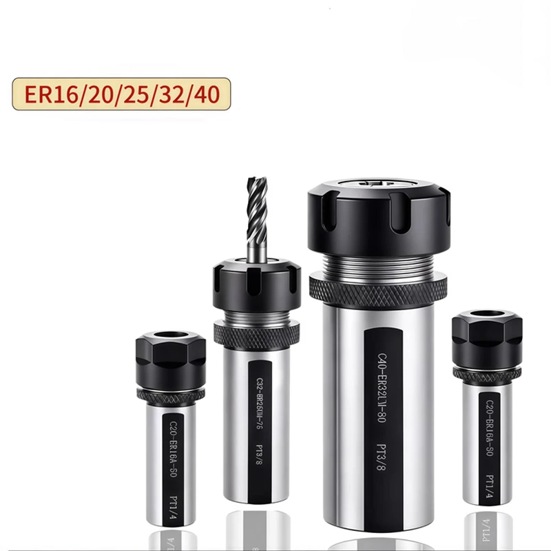 0.005mm The lathe extension rods C20 C25 C32 C40 are used for ER16 ER20 ER25 ER32 ER40 CNC spring chuck with high precision