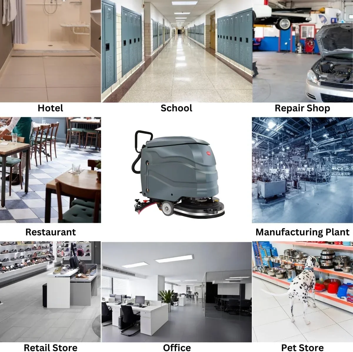 Sèche-linge électronique manuel de nettoyage de sol à disque unique de puissance industrielle M2