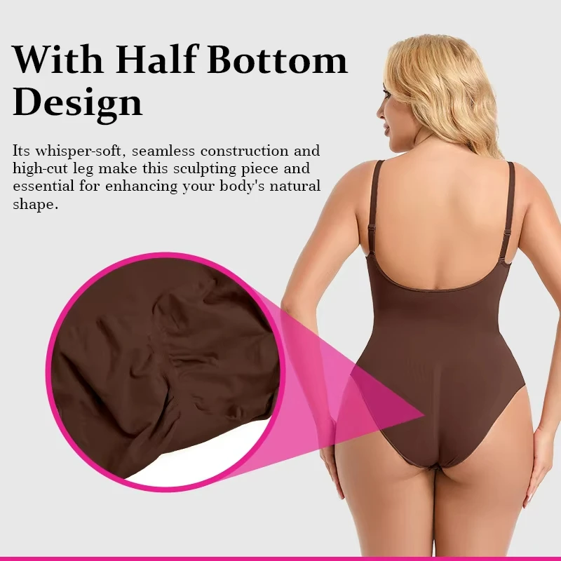 Seamless Brown Colombianas Shapewear Bodysuit Sculpt Waist Butt Lift Femmes Bodysuit Big Fat Women Sexy Body Shaper