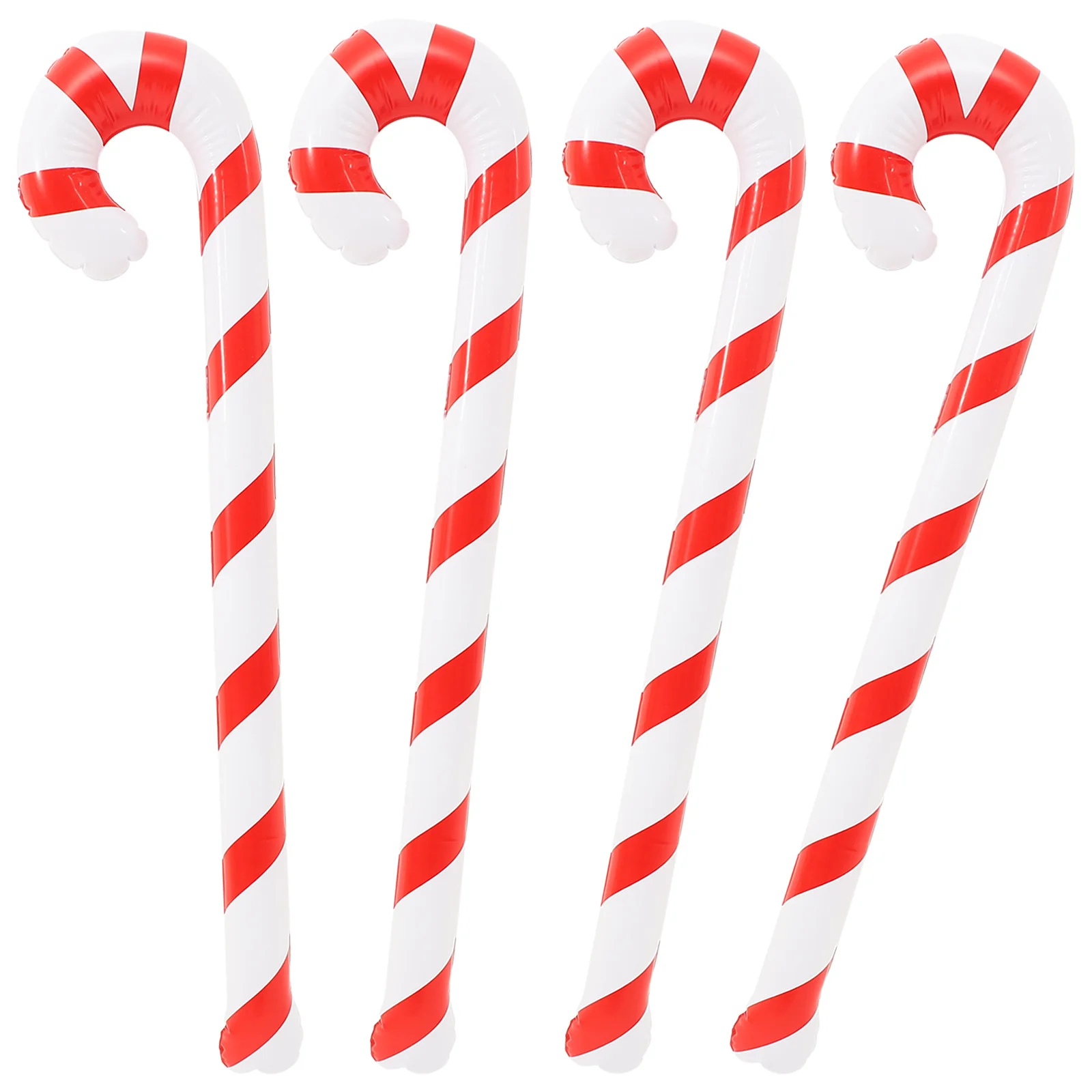 

4Pcs Christmas Santa Cane Inflatable Candy Canes Xmas Party Decorations Birthday Props Candy Cane Birthday Decorations