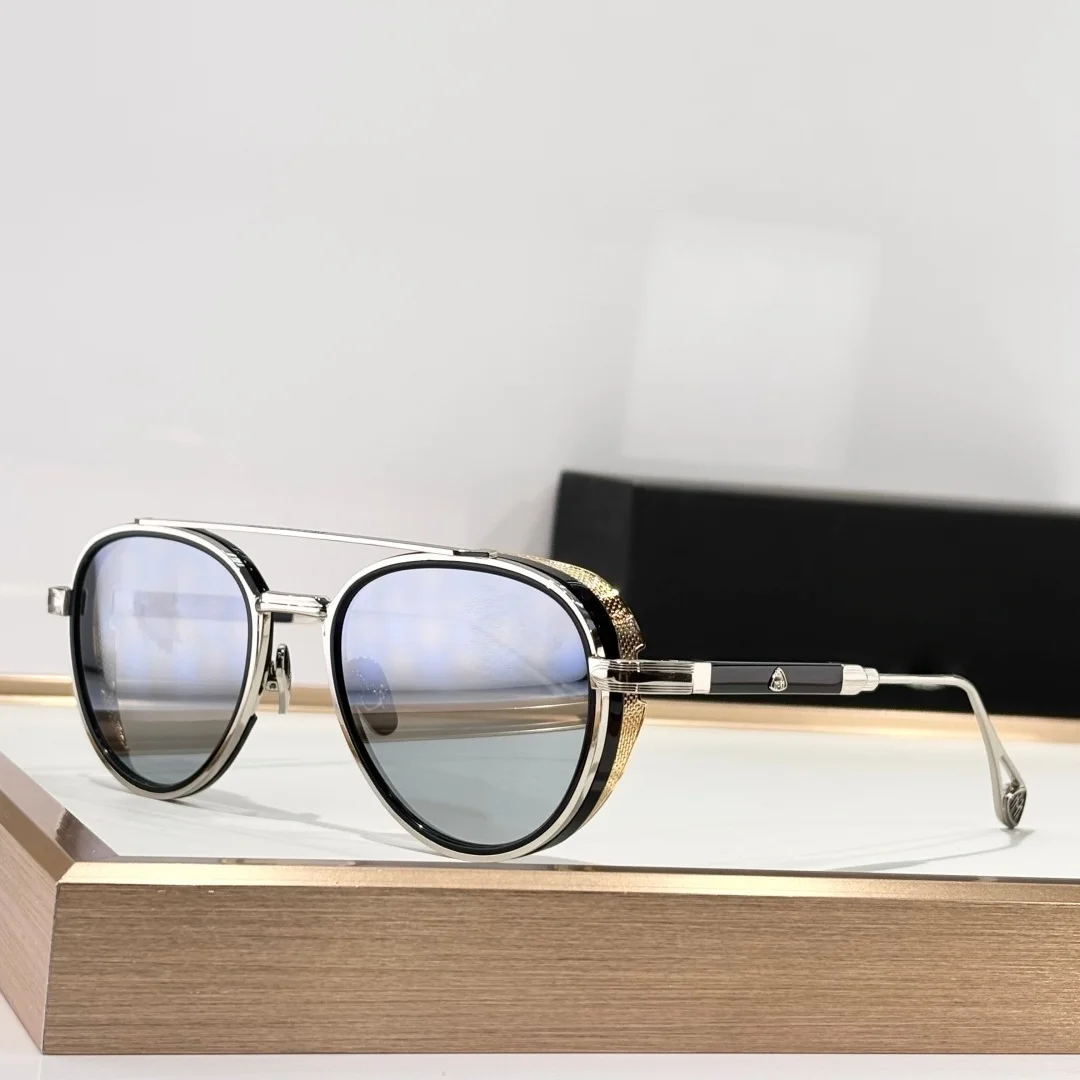 

THE PADKYLOB 52-21 Top Quality Sunglasses for Men and Women Classic Punk Luxury Acetate Titanium Designer Sunglasses Frames