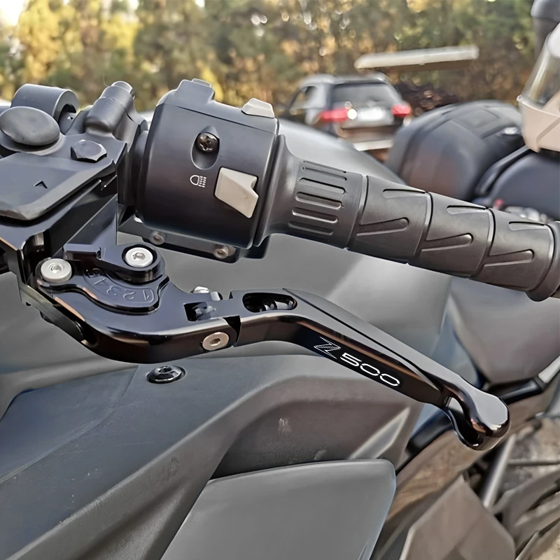 لكاواساكي Z500 Z 500 2024 2025 دراجة نارية الملحقات CNC الفرامل رافعة مخلب رافعة مجموعة قابل للتعديل للطي مقبض الحرس العتلات #2