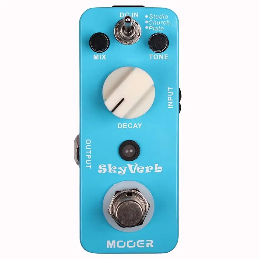 MOOER Skyverb ギターエフェクトペダルデジタルリバーブ 3 リバーブモードスタジオプレートトゥルーバイパスフルメタルシェルエレキギターペダル