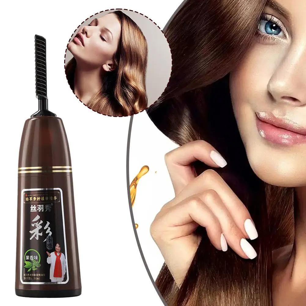 

200ml Instant Coloring Shampoo Natural Black Color for Men Women Hair Dye Herbal Brown Purple Hair Dye Hair Dye Shampoo hot sale