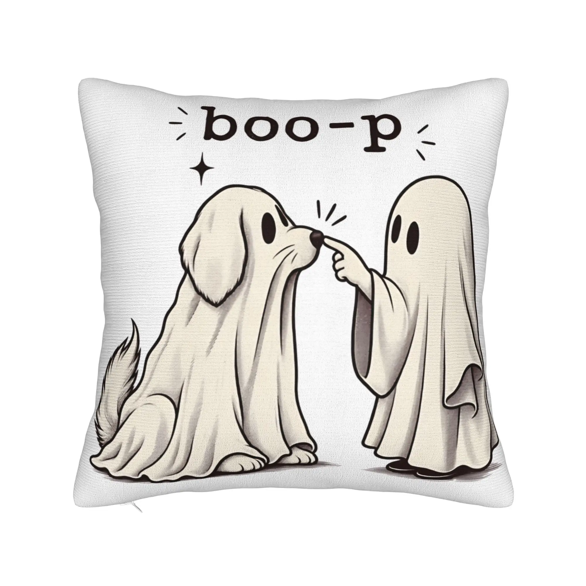 Ghost Dog Boo p Classic Pillow Cover  Novelty Pillow Case For Sofa Home Decor Design Pillowcases Gift