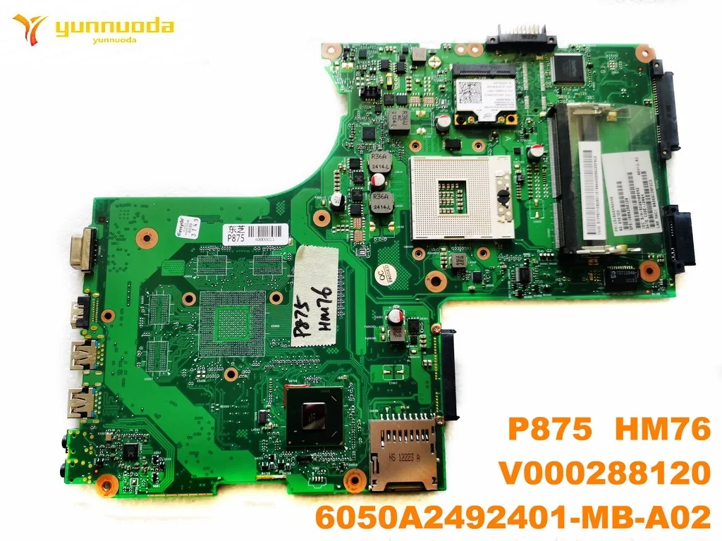 

Original for Toshiba P875 laptop motherboard P875 HM76 V000288120 6050A2492401-MB-A02 tested good free shipping