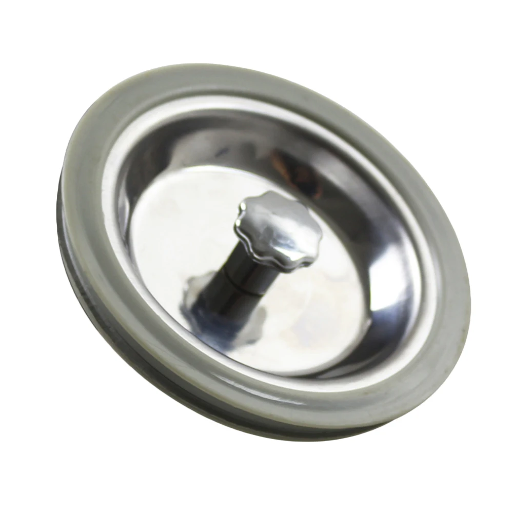 

Stainless Steel Sink Cover Bathroom Kitchen Metal Stopper Sealed Perfectly Plug Long Lasting Easy Clean Drains