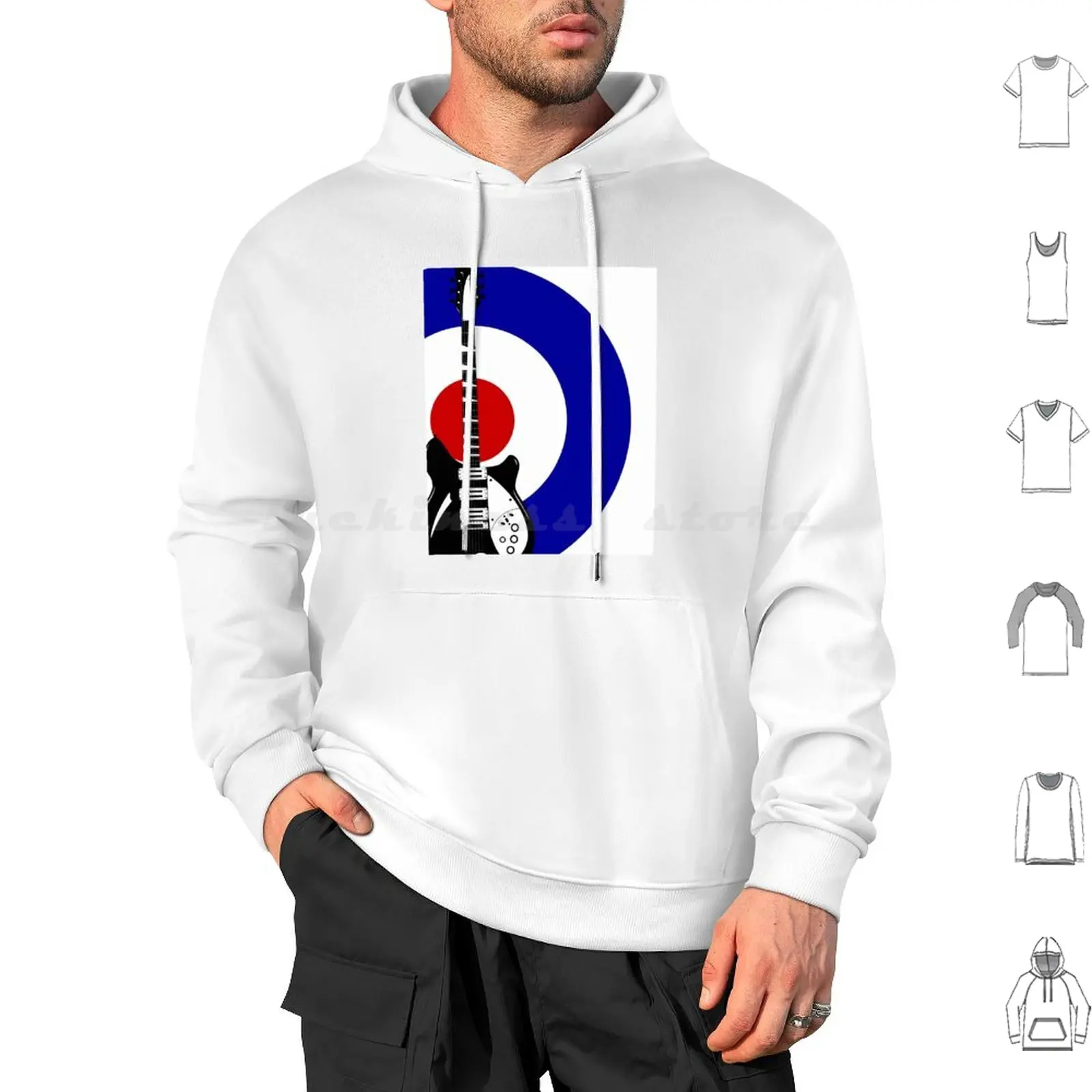 Sudaderas con capucha Half Rick Bullseye de manga larga, estilo Mod Punk, años 60, Retro, The Who, Vintage, Lambretta Scooter, Ska Jam, Music Soul Who Mod