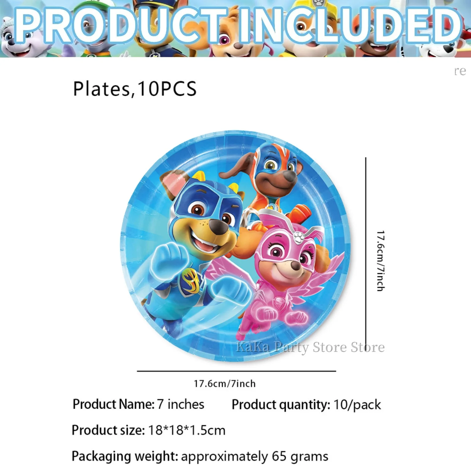 PAW Patrol Geburtstagsparty-Dekoration, Tischgeschirr, Tischdecke, Teller, Becher, Servietten, Geschenktüten, Luftballons, PAW Patrol Partyzubehör