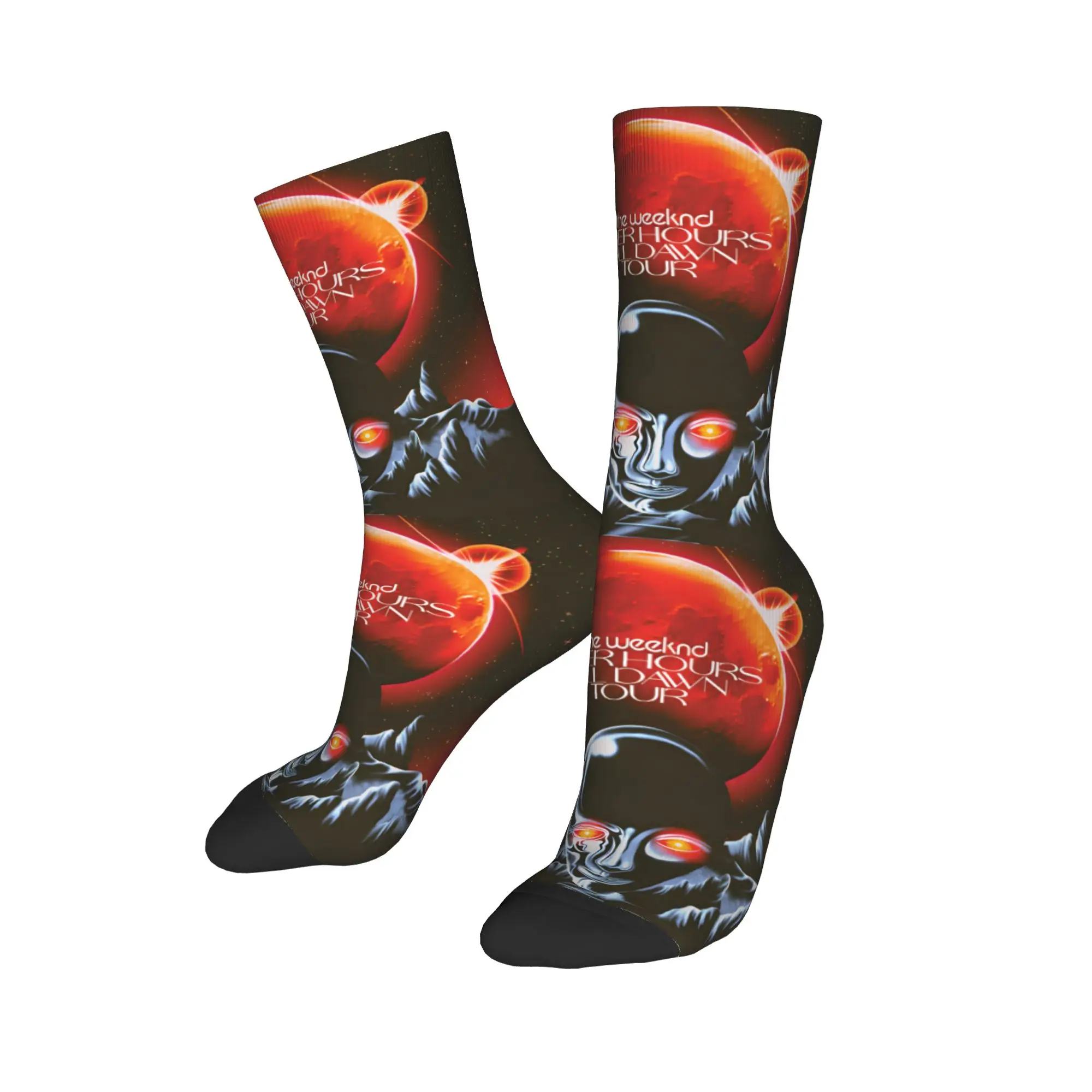 The Weeknds Rapper Singer Stockings Men  Socks Comfortable Retro Socks Winter Running Sports Non-Slip Design Socks Gift