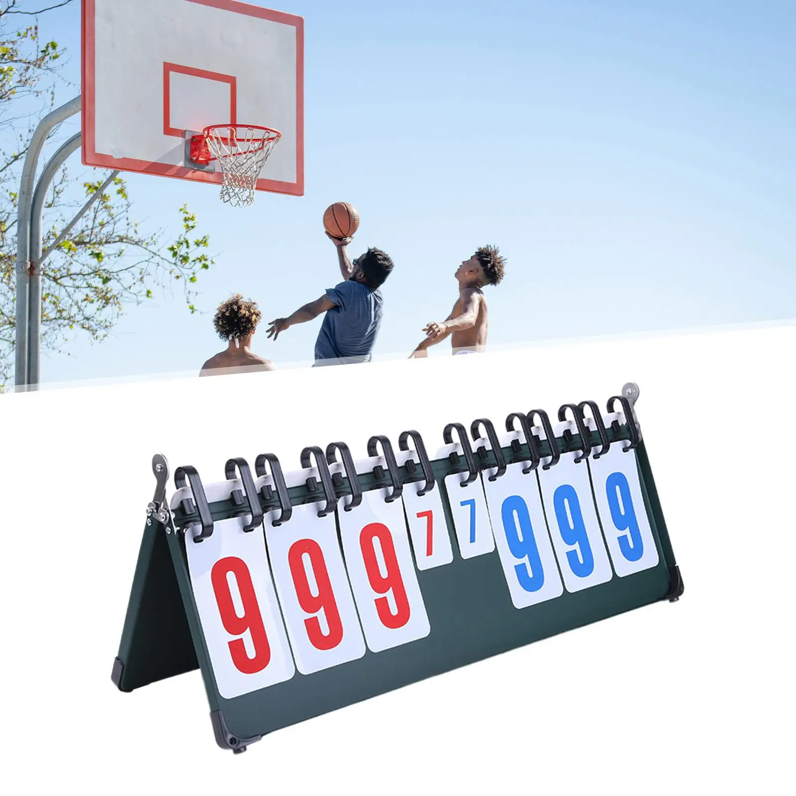 Flip Scoreboard Flip Score Keeper 8 digits Tabletop Score Flipper Flip Score Board for Badminton Table Tennis Track and Field